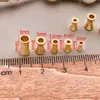 Color preservante oro de 18K bolsa hueso de oro cuentas espaciadoras cintura pequeña cuentas espaciadoras de bambú DIY joyería hecha a mano con cuentas materiales