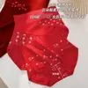 Ropa Interior Roja para Mujer para el Año del Zodiaco, Seda de Morera 10A, Entrepierna Antibacteriana, Amigable con la Piel, Transpirable, Cómodos Panties Triángulo al por Mayor