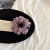 Diadema de Organza Esponjosa Floral Pequeña Retro Romántica para Mujer, Cuerda para el Cabello Versátil Estilo Coreano Suave, Accesorio para Moño