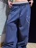 Pantalones Casuales Anchos de Pierna Recta Sueltos con Letras de Pedrería Estilo Americano para Hombres y Mujeres, Pantalones Rectos de Longitud Completa para Baile Jazz Hip-Hop