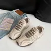 Tênis de Treino Alemão Color Block Retrô para Mulheres, Versátil, Confortável, Cadarço, Casual, Esportivo, Sola Grossa, Moderno, Leve, Respirável, Tênis Forrest Gump