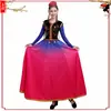 Trajes de Danza de Xinjiang Estilo Étnico Danza de Apertura Uigur Falda Larga Atuendo de Performance Falda Larga para Adultos