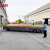 Carro plano de batería sin orugas 50T dirección en las cuatro ruedas carro plano eléctrico control remoto hidráulico carro de transferencia