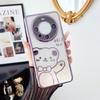 Adecuado para Huawei Mate70Pro Carcasa de Teléfono Móvil de Oso Diagonal con Electrochapado Brillante Pura70 Dibujos Animados M60 Cubierta Protectora Anticaídas