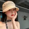 Gorra de Boina Plisada Estilo Retro Japonés para Mujer, Moda Primavera y Verano, Elegante Boina con un Toque de Lujo, Gorra Ecuestre para el Día a Día