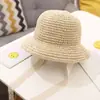 Ins Chapéu de Palha de Verão Explosivo para Crianças Chapéu de Sol Coreano para Bebê Chapéu com Proteção Solar Chapéu de Pescador com Renda de Praia Pai-Filho