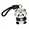 Pendente Criativo de Couro Sanxingdui Panda Chaveiro Tendência Panda Vermelho de Chengdu Acessório para Bolsa de Couro Pequeno Presente