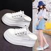 Chinelo Meio Salto Interno Feminino Sapatos Songcake Sandálias e Chinelos 2025 Verão Explosão Novo Estilo Malha Sola Grossa Sapato Baotou