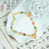 Pulseira de ouro de areia do Vietnã maré nacional cor esmalte borboleta flor pulseira novo design chinês sentido joias atacado