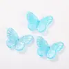 Color Mágico Láser Mariposa 3D Colorida Acrílico con Cuentas Accesorios para el Cabello Funda de Teléfono Pegamento de Crema Accesorios Hechos a Mano DIY
