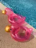 Flotador de natación para niños Pasha Celebridad de Internet Anillo de asiento engrosado Anillo para axilas de bebé Ins Flotador de pato de cabeza grande transparente Flotabilidad