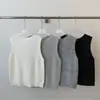 Estilo Versátil para o Dia a Dia no Trabalho! Novo Colete de Malha Simples em Camadas com Gola Redonda, Slim Fit, Sem Mangas para Mulheres - Primavera/Verão 2026
