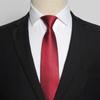Corbata Roja para Hombre con Estilo de Cremallera, Ropa Formal para Bodas, Novio, Negocios, Anudada a Mano, Fácil de Jalar Sin Nudos