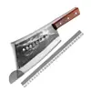 Cuchillo Especializado para Cortar Huesos Grandes, Hecho de Acero de Manganeso Grueso, Forjado de una Sola Pieza, Longitud Extendida, Cuchillo de Siete Estrellas Forjado a Mano para Carniceros