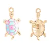 Acessórios para Joias DIY Transfronteiriços Atacado Pingentes Coloridos de Esmalte de Tartaruga Colares Artesanais Chaveiros Pequenos Pingentes de Liga