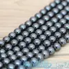N36 N59 Acessórios para Joias DIY Hematita Natural Pedra Negra Contas Redondas Lisas Magnéticas Não Magnéticas 2-1