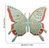 Adhesivo de pared de mariposa hueca tridimensional 3D de cuatro capas, mariposa de papel nacarado, decoración para fiestas navideñas, bodas, hogar