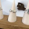 Anel Minimalista Estilo Dongdaemun Ins Coreano para Mulheres, Design Único, Toque Vintage, Anel para Dedo Indicador Rui Li