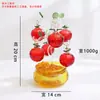 Adornos Decorativos de Vidrio Zibo de Manzana, Caqui y Árbol de Lingotes para Decoración del Hogar, Decoraciones de Escritorio de Oficina y Regalos de Uso Diario