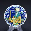 Moneda Conmemorativa de Doble Cara con Relieve del Dios Toteh Egipcio Antiguo Horus, Medalla Conmemorativa del Dios Pájaro de la Sabiduría Dios Águila del Cielo