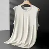 Chaleco de Malla de Seda de Hielo para Hombre Verano Delgado Transpirable Secado Rápido Sin Mangas Chaleco Deportivo Talla Grande Chaleco de Manga Suelta