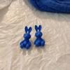 Pendientes de plata con forma de flor de perla azul retro con aguja de amor, pendientes coreanos de gran sentido, pendientes de temperamento de moda para mujer, venta al por mayor