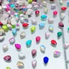 Rápido Venta 3*5mm Fondo Plano Gota de Agua Brillante Decoración de Uñas Pedrería Cristal de Cristal Accesorios para Uñas Decoración de Uñas Portátil Venta al por Mayor