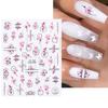 Transfronteiriço novo Nail Art Adesivos ins Primavera Flores coloridas, folhas, pássaros, borboletas, adesivos de unhas frescas