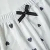Fábrica de comércio exterior da Amazon europeia e americana fornece conjunto sexy de duas peças de renda sexy com estampa de coração de namorada fofa