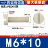 Tornillos de Plástico Cilíndricos Ranurados Aislantes Resistentes a Altas Temperaturas, Ácidos y Álcalis, Tornillos de Alta Resistencia Peek M2-M10