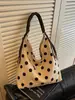 Bolsa de mano de lunares estilo coreano, gran capacidad, estilo relajado, bolsa de hombro, de alta gama, moderna, versátil y adecuada para ir al trabajo