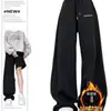 Pantalones deportivos casuales de pierna recta con estampado de letras estilo americano para hombre, nuevos pantalones juveniles de ajuste holgado para primavera/otoño