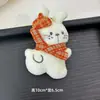 Bufanda de Cuadros de Dibujos Animados Colgante de Peluche de Animal Pequeño Oso Conejo Muñeca Colgante para Bolso Llavero Procesamiento Personalización