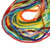 Grânulos de cristal multicolor em gradiente de 2mm, contas soltas para DIY, contas de abacaxi, material de contas artesanais, acessórios para pulseira