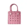 Nueva Bolsa de Agujeros Color Gelatina DIY Moldeada por Inyección de Eva Bolso de Playa Bolso de Mano de Verano para Mujer Bolso Estilo Cúbico