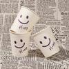 Vaso Desechable Estilo Ins Engrosado Comercial Oficina Patrón de Dibujos Animados Vaso de Papel Hogar Vaso para Leche de Soya Vaso Sonriente para Agua