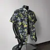 2026 Novo Estilo Cruz Estampado 3D Praia Surfe Solta Casual Estilo Férias Secagem Rápida Camisa Masculina Manga Curta Atacado