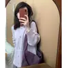 Cárdigan suéter juvenil y elegante de colores dulces para mujer, estilo primavera y otoño, versión coreana, abrigo fino suave, gris, talla única