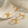 Playa del Océano Costa Vacaciones Estrella de Mar Tortuga Olas Anillo Personalizado Moda Femenina Nicho Lujo Accesible Impermeable y No Descolorante