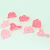 Dia dos Namorados Desenho Animado Biscoitos Coração Biscoitos em Formato de Coração Simulação DIY Fofo 3D Pressionar Fondant Ferramentas de Confeitaria Doméstica