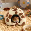 Ninho Iurta para Hamster Todas as Estações, Ninho de Dormir Seguro para Pequenos Animais, Ninho de Gato Quente Fechado de Inverno, Gaiola para Hamster