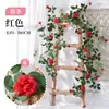 Pared de Rosas Simuladas Enredadera de Ratán Decoración de Tubería de Aire Acondicionado Flor Artificial de Interior Sala de Estar Enroscada Bloqueo Venta al por Mayor