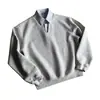 Sudadera negra de dos piezas de imitación con cuello de camisa para hombre, nuevo estilo primavera y otoño, chaqueta top tipo polo de manga larga de estilo universitario de alta gama