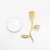 Fábrica direta diy material de acessórios de joalheria semiacabados pingente de rosa tridimensional colar pulseira brincos pingente
