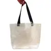 Bolsa de Tote Tejida Transparente con Logo de Arte Personalizado para Promoción de Exposiciones, Bolsa Ecológica para Guardar Snacks, Laminada de Alto Valor