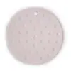 Tapete Redondo de Silicone para Isolamento Térmico com Pontos Elevados em Estoque, Tapete de Mesa de Silicone Antiderrapante, Tapete para Panela Anti-Queimadura, Tapete de Silicone Resistente a Altas Temperaturas