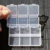 Pastillero Braille de seis marcos, pastillero clasificado transparente con tapa abatible, mini pastillero pequeño portátil, caja de almacenamiento de plástico PP