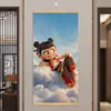 Pequeño Nezha Naohai Ao Bing Ao Guang Rey Dragón de los Cuatro Mares Papel Tapiz Envolvente Pintura Colgante Sala de Estar Entrada Caja de Relojes Pintura Decorativa