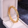 Pulseira de Jade Hetian Prata de Lei S925 Banhada a Ouro Pulseira de Ouro Antigo Estilo Palaciano Retrô Filigrana Vazada Pulseira de Jade