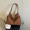 Bolso de gamuza para mujer, gran capacidad, estilo nuevo, moderno, versátil, retro, bolso de hombro, bolso cruzado, bolso tote, mochila multifuncional